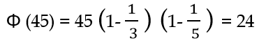 The Euler's  phi function     Where, p runs over all primes dividing n that means p = prime factors of n