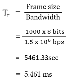Consider a selective repeat sliding window protocol that uses a frame size of 1 KB to send data on a 1.5 Mbps link with a one-way latency of 50 msec. To achieve a link utilization of 60%, the minimum number of bits required to represent the sequence number field is ________. 